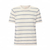Sable Tee Stripe in Pebble/Blue