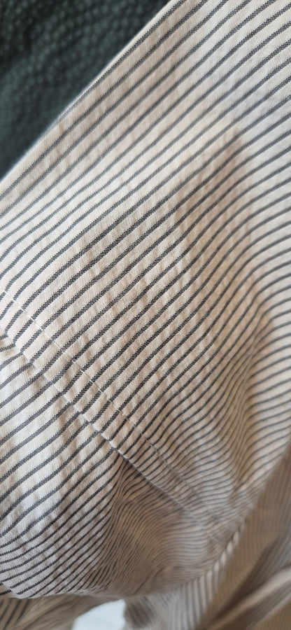 Seersucker Tie Top in Natural Stripe