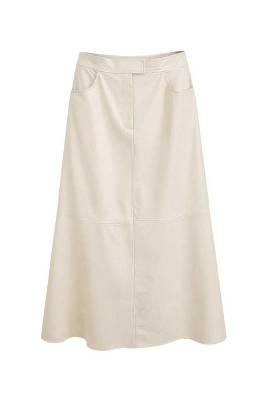 Ollie Faux Leather Skirt in Pebble