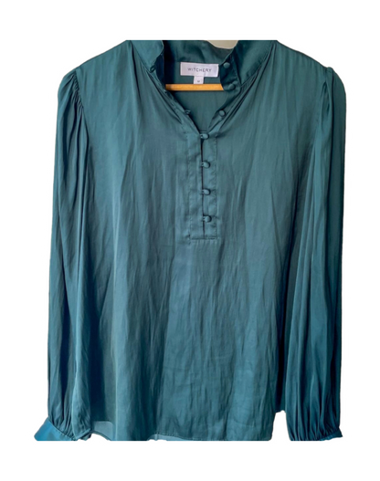 Forest Green Witchery Blouse - preloved