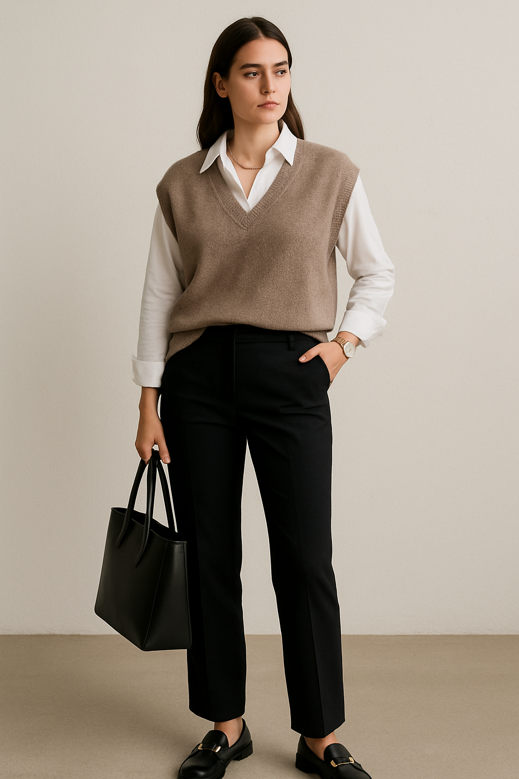 V Neck Cashmere Vest