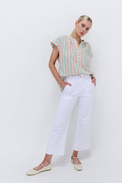 Celeste Cropped Jean in White