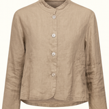 Lucca Linen Jacket in Tan