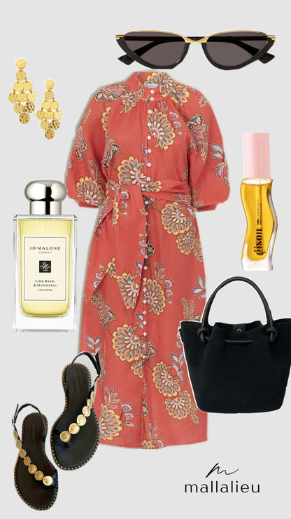 Flourish Dress - Kgari Melon