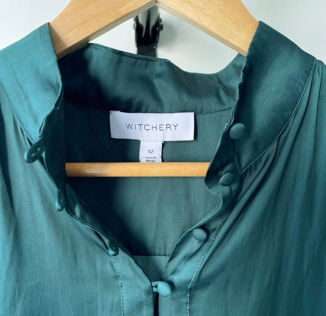 Forest Green Witchery Blouse - preloved