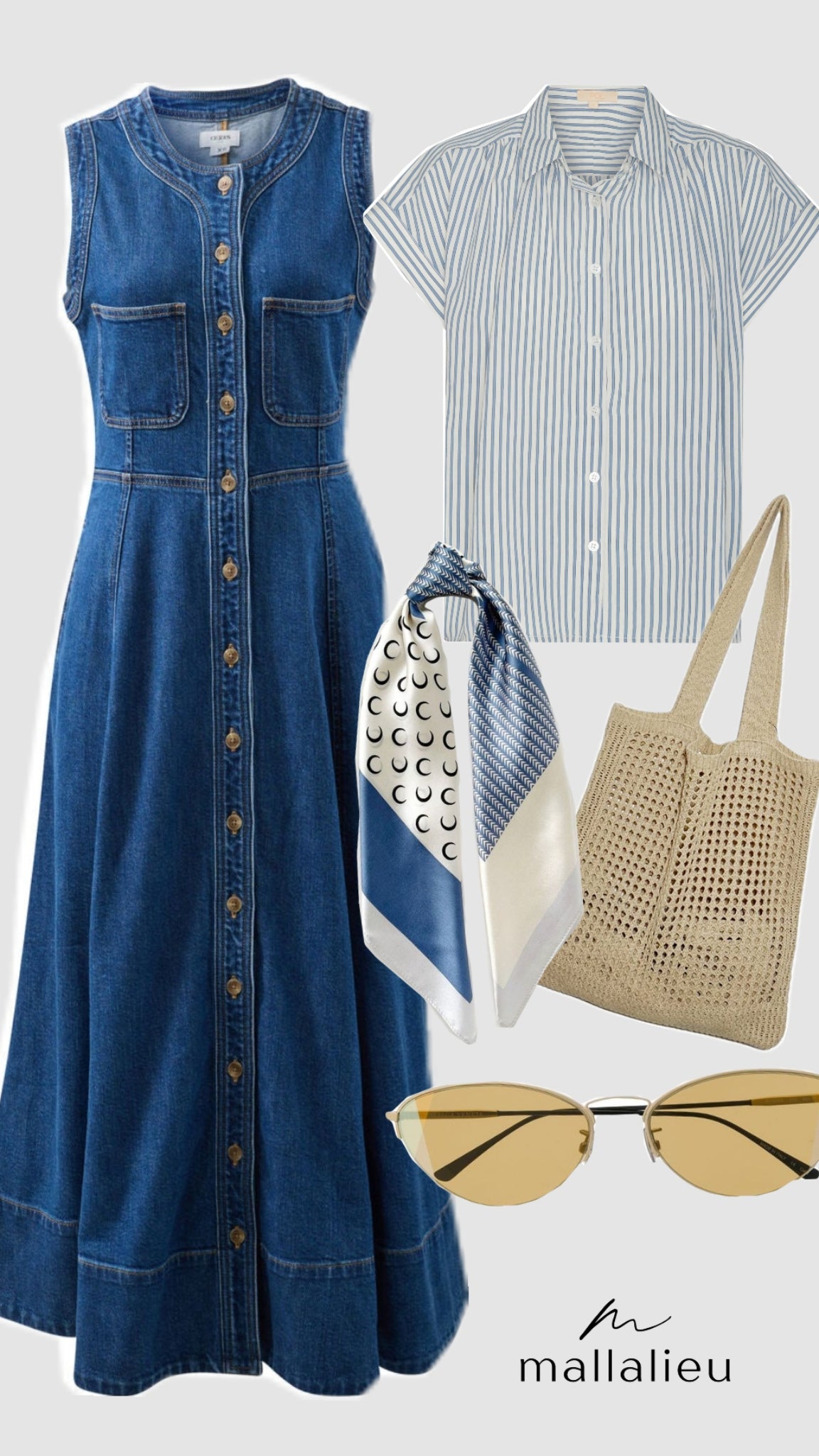 Vera Cap Sleeve Shirt in Blue Stripe