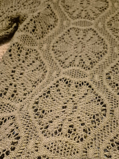 Olive Crochet Lace Top - preloved