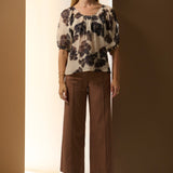 Odette Belted Pant in Chocolate