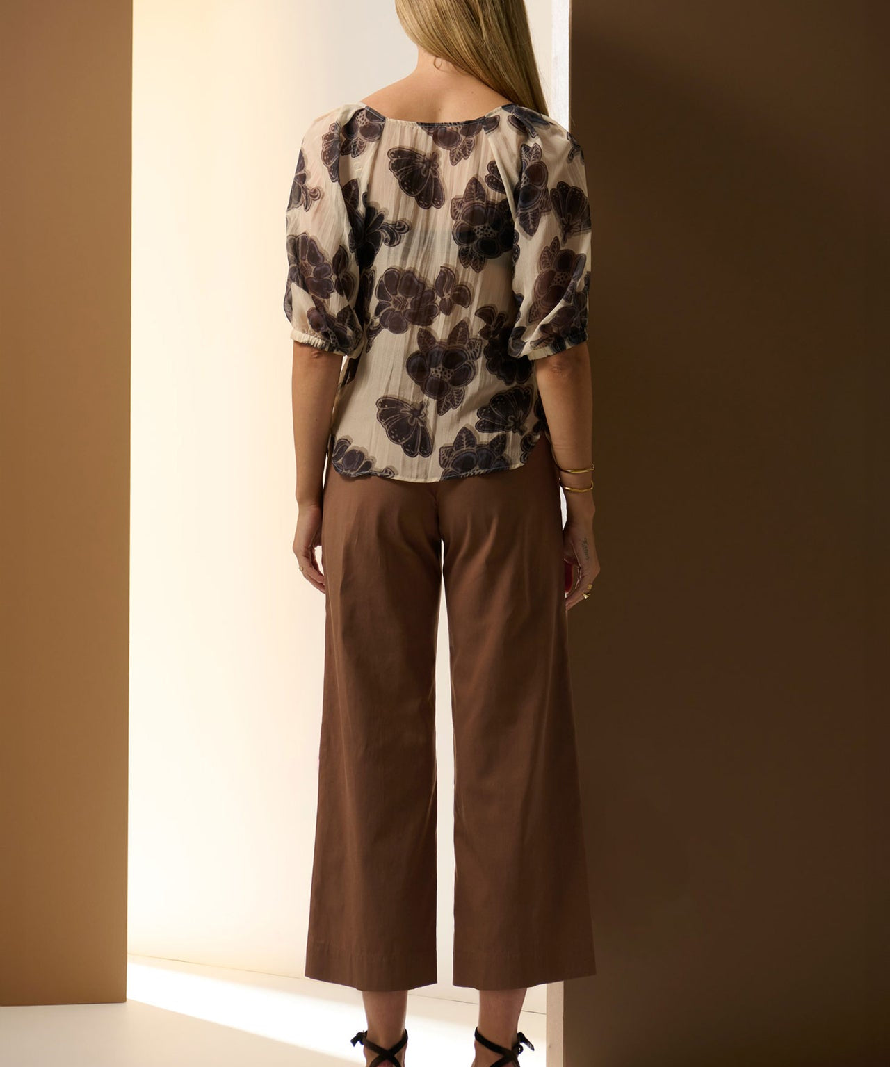 Odette Belted Pant in Chocolate