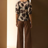Odette Belted Pant in Chocolate
