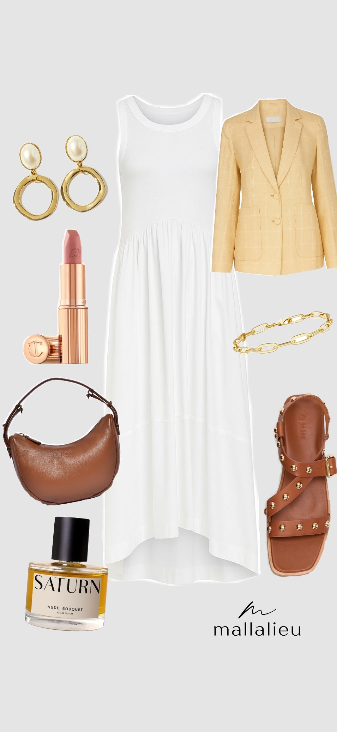 Toya Tank Dress in White