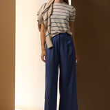 Sable Tee Stripe in Pebble/Blue