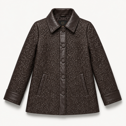 Loli Leather Swing Coat