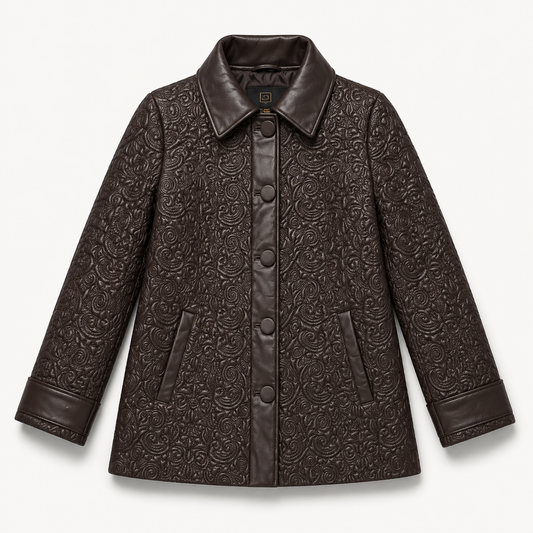 Loli Leather Swing Coat
