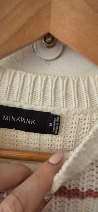 Minkpink Multicolor Stripe Knit Jumper - preloved